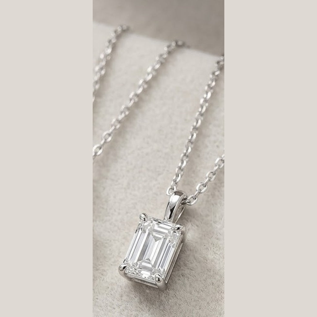 Pear-Shaped Minimalist Necklace, 0.50 ct