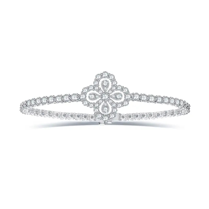 Loop Diamond Bracelet, 4.50 ctw Pear, PT950 Platinum, 14.7 g