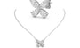 PT950 Platinum Butterfly Wing Necklace, 2.40ctw
