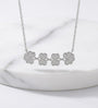 PT950 Platinum Convertible Four-Leaf Clover Dancing Necklace, 0.60ctw
