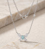 18K White Gold Lightning Butterfly Necklace, 0.79ctw
