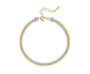 18K White & Yellow Gold Italian Woven Full-Diamond Twin Bracelet, 0.015 ct each / 1.20ctw