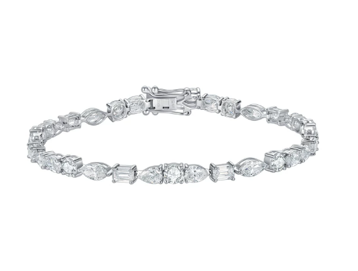 18K White Gold Fancy-Shape Bracelet