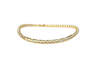9K Yellow Gold Color Twisted Rope Bangle, 0.20ctw