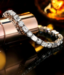 PT950 Platinum Emerald-Cut Station & Round Diamond Bracelet, 10.00ctw