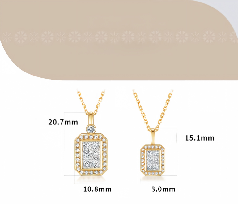 18K White Gold Diamond Pave Perfume Bottle Pendant with Enhancer Clasp