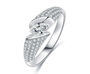PT950 Platinum Phantom Mirror Diamond Illusion Ring, 0.30 ct center stone