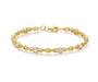 9K Yellow Gold Color Tank Bubble Bracelet, 0.90ctw