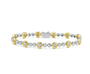 18K White & Yellow Gold Graduated Bubble Bracelet, 4.20ctw