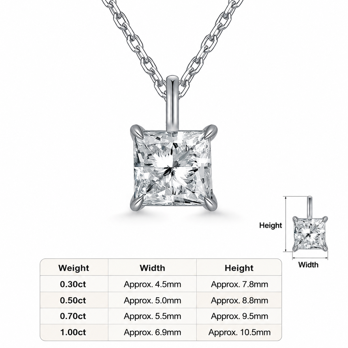 Marquise Minimalist Pendant, 1.00 ct
