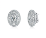 [Pair] PT950 Platinum Oval Roman Miracle Ear Jackets, 4.00ctw center stones