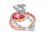 18K White & Rose Gold Pear-Shaped Two-Stone Toi et Moi Diamond Ring, 2.00 ct each center stone
