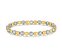 18K White & Yellow Gold Brushed Rhythm Bracelet, 0.90ctw