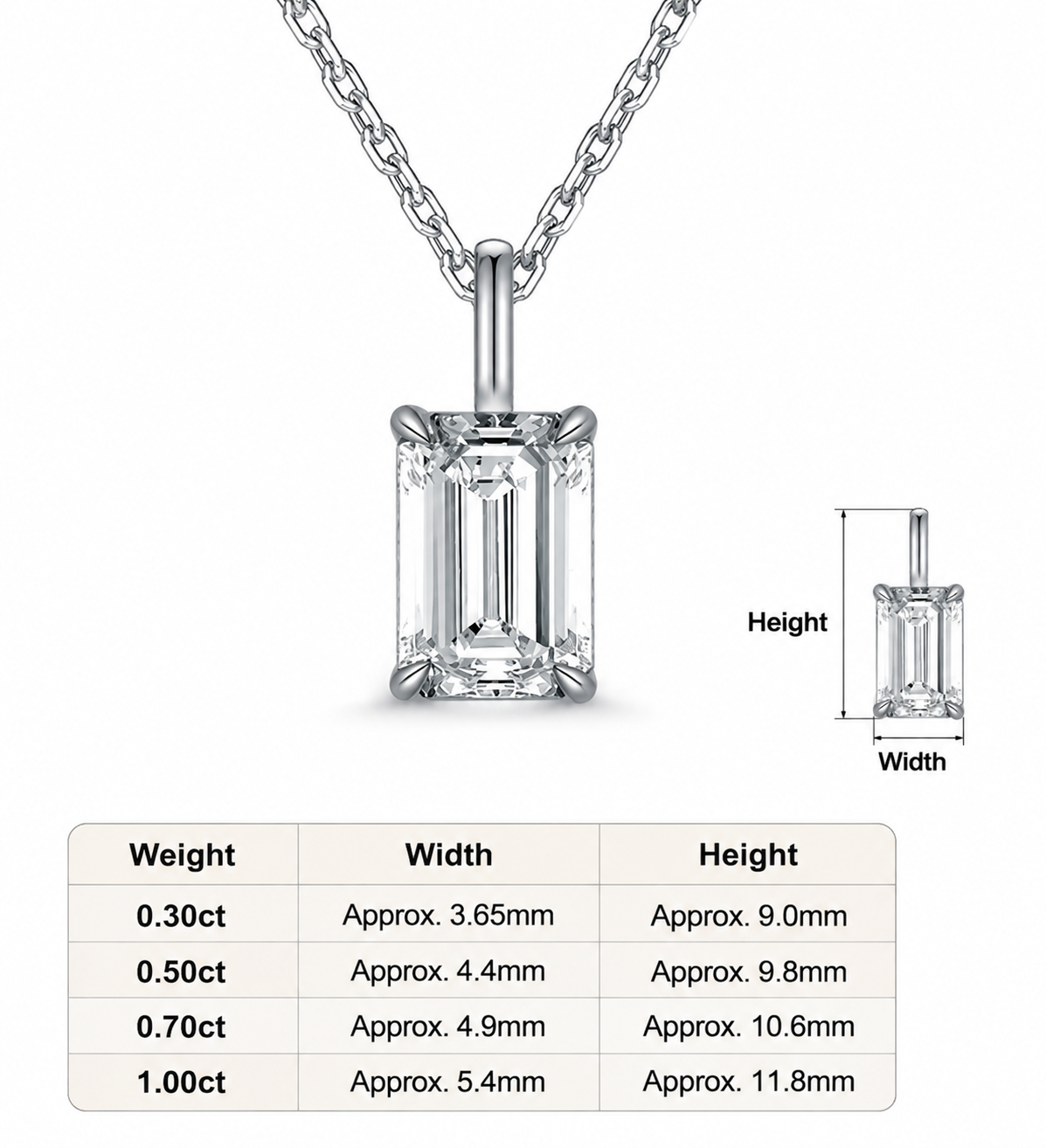 Marquise Minimalist Pendant, 1.00 ct