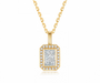18K White Gold Diamond Pave Perfume Bottle Pendant with Enhancer Clasp