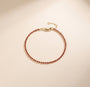 18K Yellow Gold Plain Red Cord Bracelet, approx. 17 cm, approx. 1.2 g total weight
