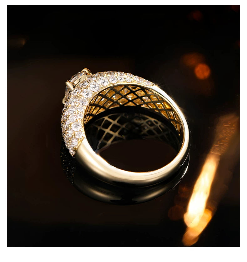 18K White Gold Oval Celestial Full-Diamond Ring, 1.00 ct center stone