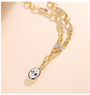 18K Yellow Gold Oval Black-Gold Pendant with Enhancer Clasp, 1.00 ct