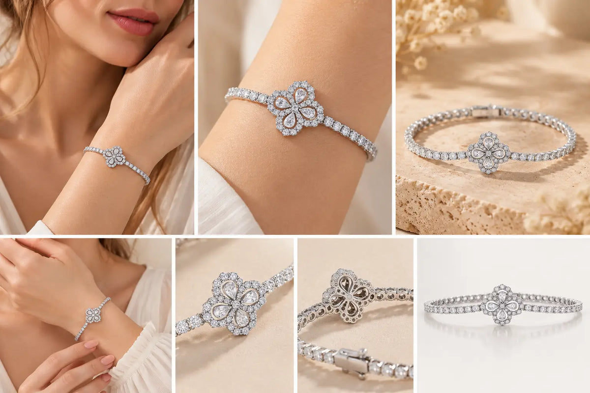 Loop Diamond Bracelet, 4.50 ctw Pear, PT950 Platinum, 14.7 g