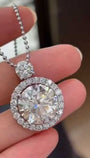 5.00 ct Lab-Grown Diamond Pendant Necklace, Round Brilliant, D VVS2 [18K Gold, 18 inches]